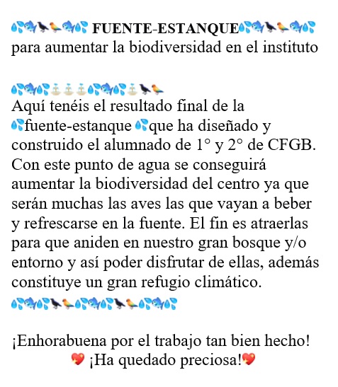 Fuente-estanque biodiversidad